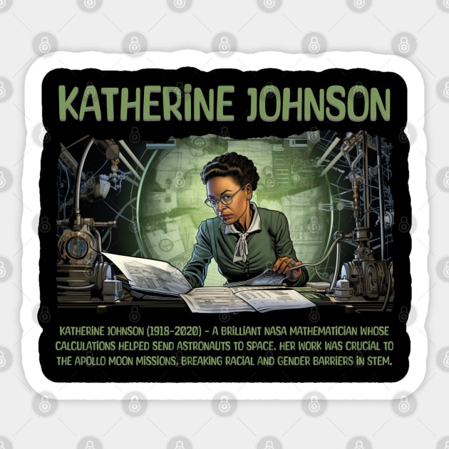 Katherine Johnson, Black History, Black Woman Sticker by UrbanLifeApparel